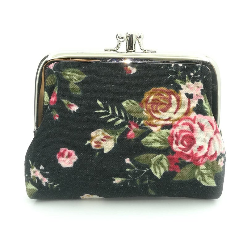 Sanxiner Cute Floral Buckle Coin Purses Vintage Pouch Kiss-lock Change Purse Wallets - Image 5